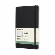 Щотижневик Moleskine Горизонтальний 2022 середній / Чорний М’який (DSB12WH3Y22)