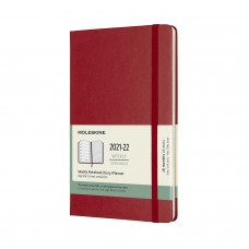 Щотижневик Moleskine 2021-2022 середній / Червоний (DHF218WN3Y22)