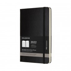 Щотижневик Moleskine Вертикальний PRO 2022 середній / Чорний (DHB12PRO3Y22)