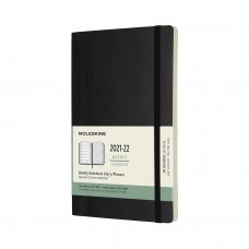 Щотижневик Moleskine 2021-2022 середній / Чорний М’який (DSB18WN3Y22)