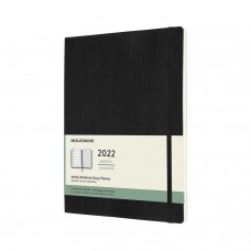 Щотижневик Moleskine 2022 великий / Чорний М’який (DSB12WN4Y22)