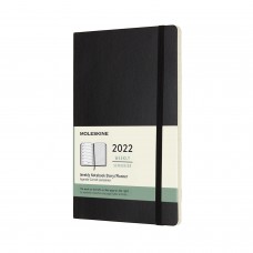 Щотижневик Moleskine 2022 середній / Чорний М’який (DSB12WN3Y22)