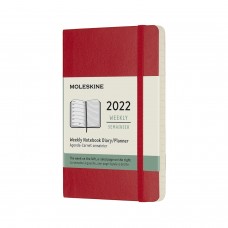 Щотижневик Moleskine 2022 кишеньковий / Червоний М’який (DSF212WN2Y22)