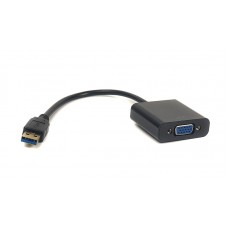 Адаптер PowerPlant USB - VGA Black (CA910380)