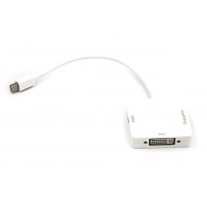 Адаптер PowerPlant mini DisplayPort (Thunderbolt) - DisplayPort, HDMI, DVI 0.2м (CA911097)
