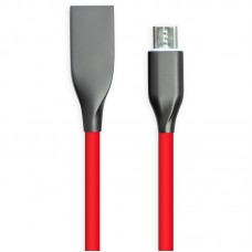 Кабель PowerPlant USB - microUSB, 1м, silicone, red (CA911363)