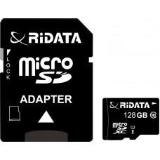 Карта памяти RiDATA microSDXC 128GB Class 10 UHS-I + SD адаптер (FF967403)