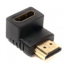 Перехідник PowerPlant HDMI AF - HDMI AM, нижній кут (KD00AS1303)