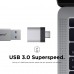 Перехідник Elago Mini Aluminum USB-C to USB-A, Silver (2 Set) (EADP-ALUSBC-SL-2P)