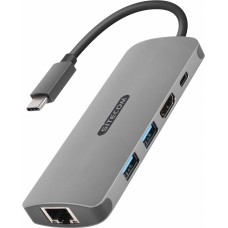 USB-хаб Sitecom USB-C to HDMI + Gigabit LAN Adapter with USB-C Power Delivery (CN-379)