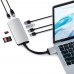 Мультипортовий адаптер Satechi Aluminum Type-C Dual Multimedia Adapter Silver (ST-TCDMMAS)