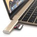 Адаптер Satechi Aluminum Type-C USB 3.0 and Micro/SD Card Reader Gold (ST-TCCRAG)