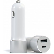 Зарядка Satechi USB Car Charger with Type C Silver (ST-TCUCCS)