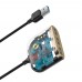 Мультипортовий адаптер Baseus Square round 4in1 USB HUB 1m, Black (CAHUB-AY01)
