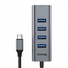 Перехідник Baseus Enjoy Type-C to (4 USB3.0 + HDMI), Gray (CAHUB-N0G)