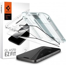 Захисне скло Spigen для iPhone 15 Pro Max - EZ FIT GLAS.tR (2 шт), Black (AGL06873)