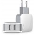 Зарядний пристрій Baseus Letour Dual U 3in1 Cable (Apple+Micro+Type-C) 2.4A, White/Red (TZCL-D92)