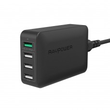 Мережевий зарядний пристрій RAVPower 40W 4-Port USB Quick Charge 3.0 (RP-PC024)