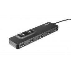 USB-хаб Trust Oila 7 Port USB 2.0 Hub - black