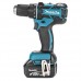 Шуруповерт аккумуляторный Makita DDF480RF3J, 18В, 3.0Ач х 3, LXT 18, кейс