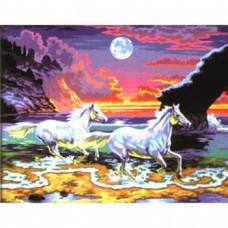 Набор для творчества Sequin Art PAINTING BY NUMBERS SENIOR Horses in the Surf SA0041