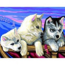 Набор для творчества Sequin Art PAINTING BY NUMBERS SENIOR Huskies SA1036