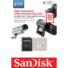 Карта памʼяті SanDisk 32GB microSDHC C10 W20MB/s High Endurance Video Monitoring + SD