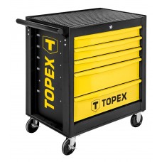 Тележка для инструмента TOPEX, 5 ящиков, 680 x 460 x 825 мм, грузоподъемность 280 кг, стальной корпус