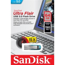 Накопитель SanDisk 64GB USB 3.0 Flair R150MB/s Blue (SDCZ73-064G-G46B)
