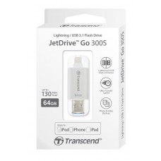 Накопичувач Transcend 64GB Go 300 USB/Lightning Silver