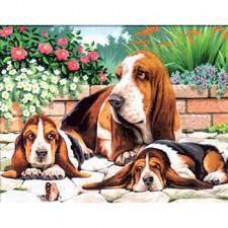 Набір для творчості Sequin Art PAINTING BY NUMBERS SENIOR Basset Hounds SA0044