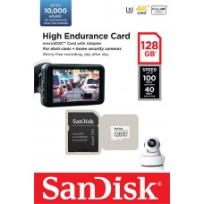 Карта памяти SanDisk 128GB microSDXC C10 UHS-I U3 V30 R100/W40MB/s High Endurance