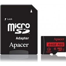 Apacer microSDHC/SDXC Class 10 UHS-I R85MB/s SD adapter 64Gb