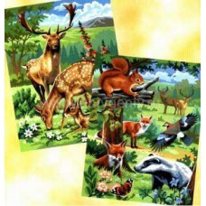 Набір для творчості Sequin Art PAINTING BY NUMBERS JUNIOR-PAIRS Woodland Animals SA0216