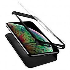 Чохол + скло Spigen iPhone XS Max Case Thin Fit 360 Black (065CS24846)