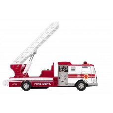 Машинка металлическая goki Пожарная машина лесница белая 12115G-1