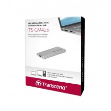 Портативный корпус для SSD SATA M.2 2242 Transcend USB 3.1 Gen 1 Metal Silver