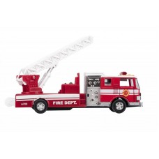 Машинка металлическая goki Пожарная машина лесница красная 12115G-2