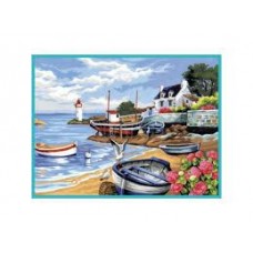 Набір для творчості Sequin Art PAINTING BY NUMBERS SENIOR Fishing Village SA1035