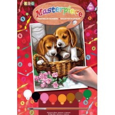 Набір для творчості Sequin Art PAINTING BY NUMBERS JUNIOR Basket of Puppies SA1042