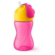 Чашка Avent с трубочкой 300 мл. 12+ розовый SCF798/02