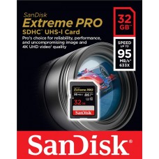 Карта памяти SanDisk 32GB SDHC V30 UHS-I U3 R95/W90MB/s 4K Extreme Pro
