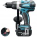 Шуруповерт аккумуляторный Makita DDF458RFJ, 18В, 3.0Ач х 2, LXT 18, кейс