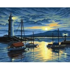 Набор для творчества Sequin Art PAINTING BY NUMBERS SENIOR Harbour at Sunrise SA0427