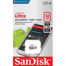 Карта памяти SanDisk 32GB microSDHC C10 UHS-I R80MB/s Ultra