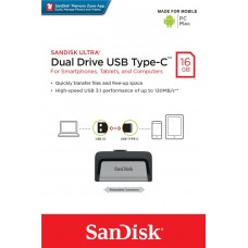 Накопитель SanDisk 16GB USB 3.0 + Type-C Ultra Dual R130MB/s (SDDDC2-016G-G46)
