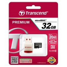 Карта памяти Transcend 32GB microSDHC C10 + USB reader (TS32GUSDHC10-P3)