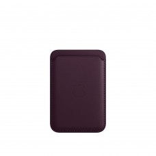 Шкіряний гаманець для Apple iPhone Leather Wallet with MagSafe - Dark Cherry (MM0T3)