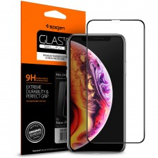 Захисне скло Spigen Slim для iPhone XS Max, Black (065GL25232)