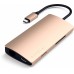 USB-хаб Satechi Aluminum Type-C Multi-Port Adapter 4K with Ethernet V2 Gold (ST-TCMA2G)